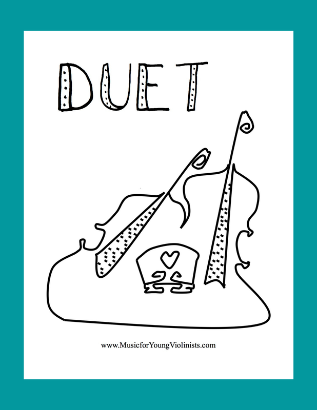 duet coloring page