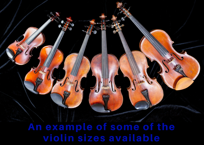 How many violin sizes are there