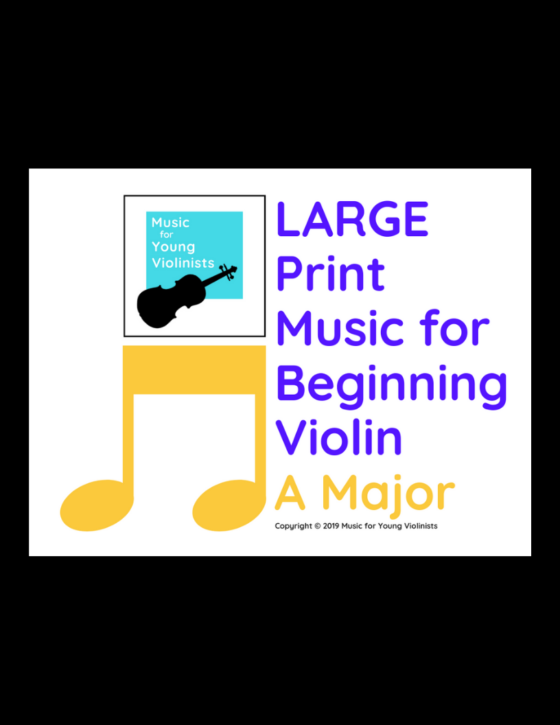 Large print music violin