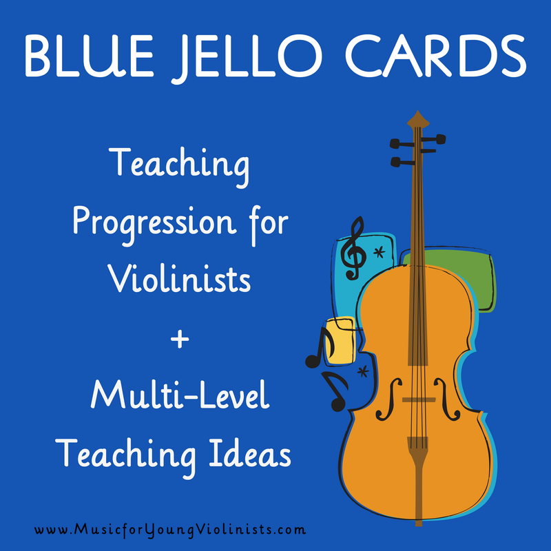 Blue Jello Cards Violin 
