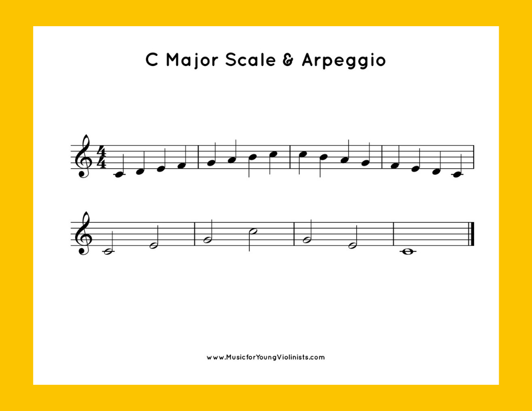 C Major Scale Violin
