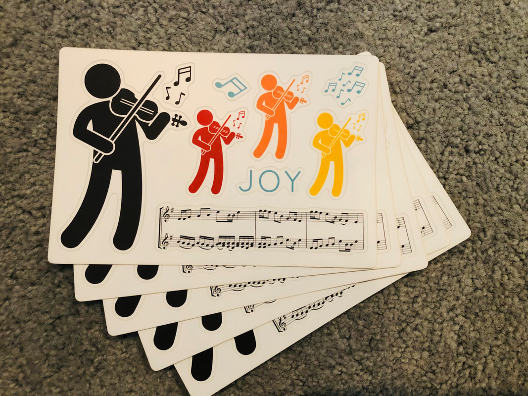 cute violin stickers for kids