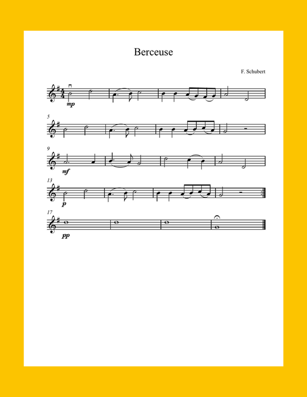 Berceuse Sheet Music Download