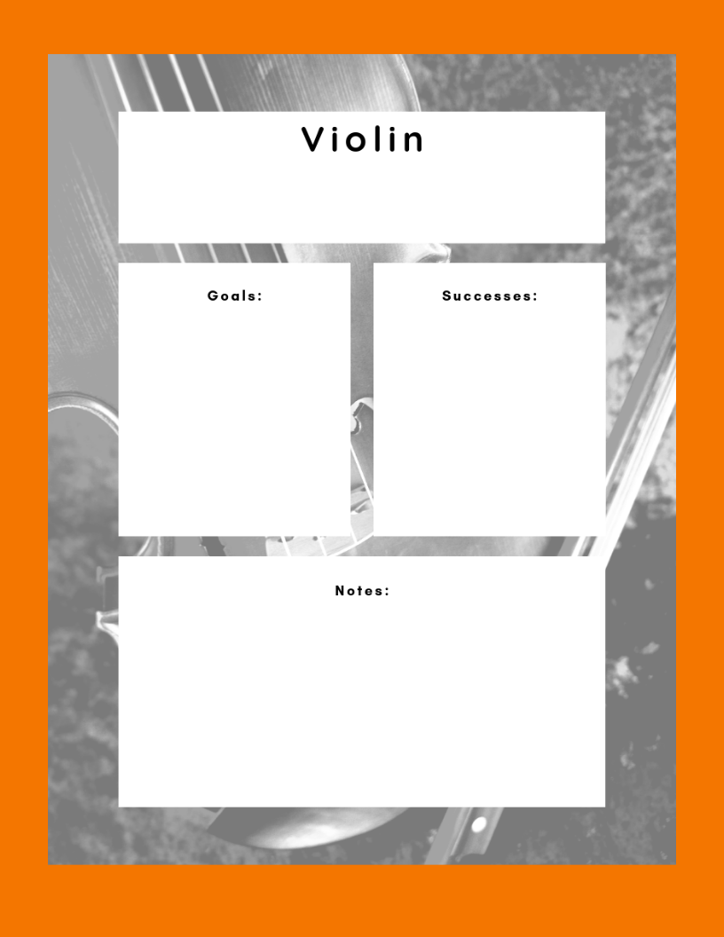 Lesson Violin Sheet Planner Download