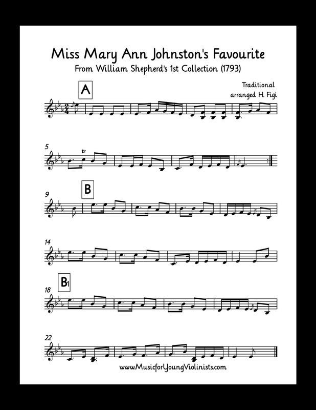 Music sheets for fiddle