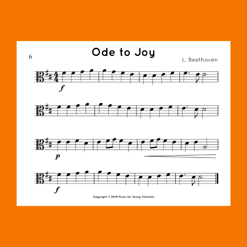 ode to joy sheet music viola