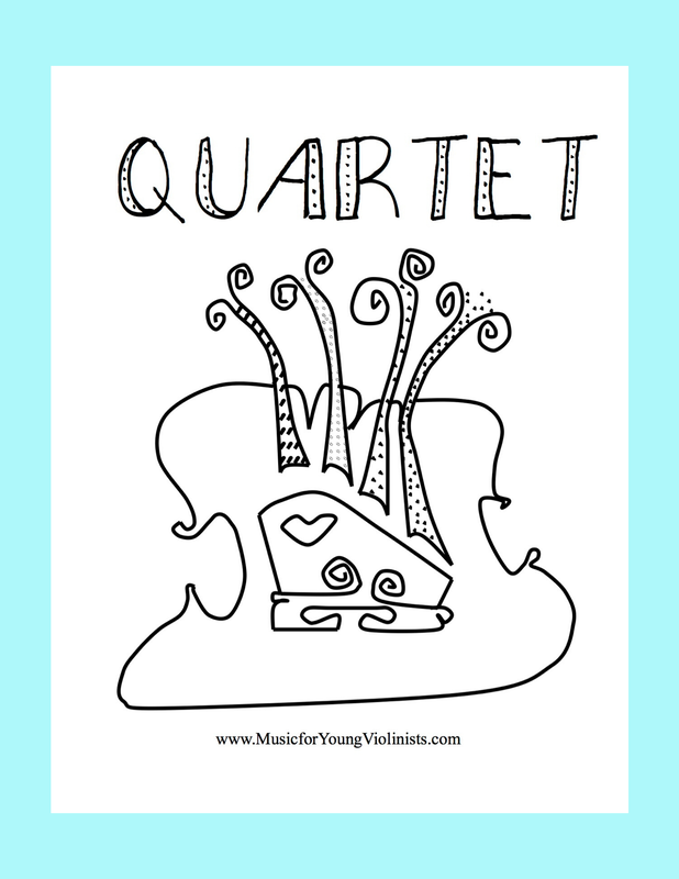 Quartet coloring page