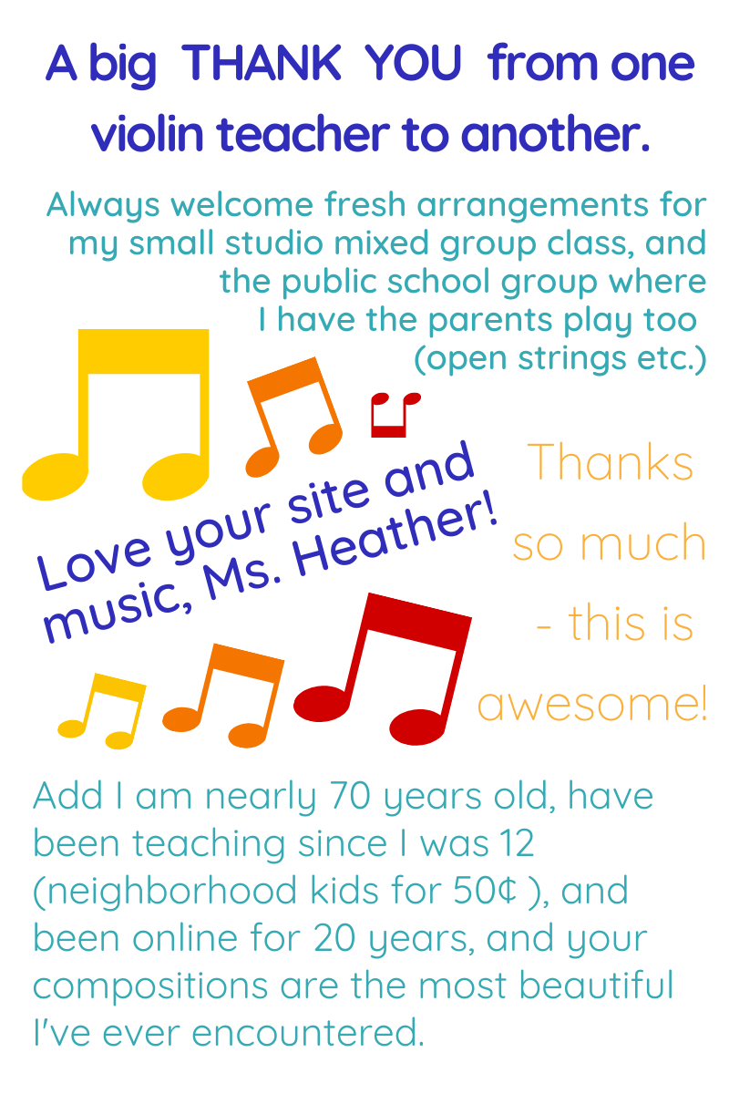 Thank you from one violin teacher to another