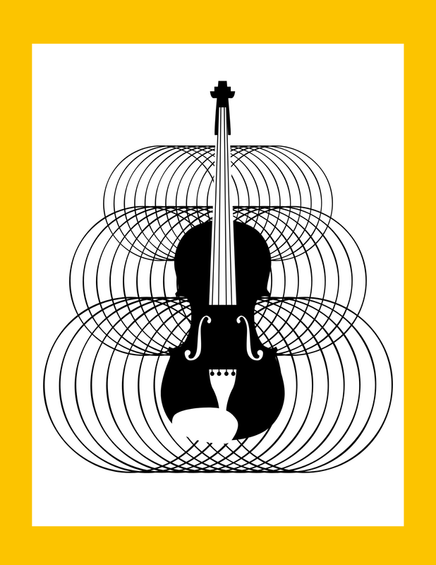 violin coloring page printable